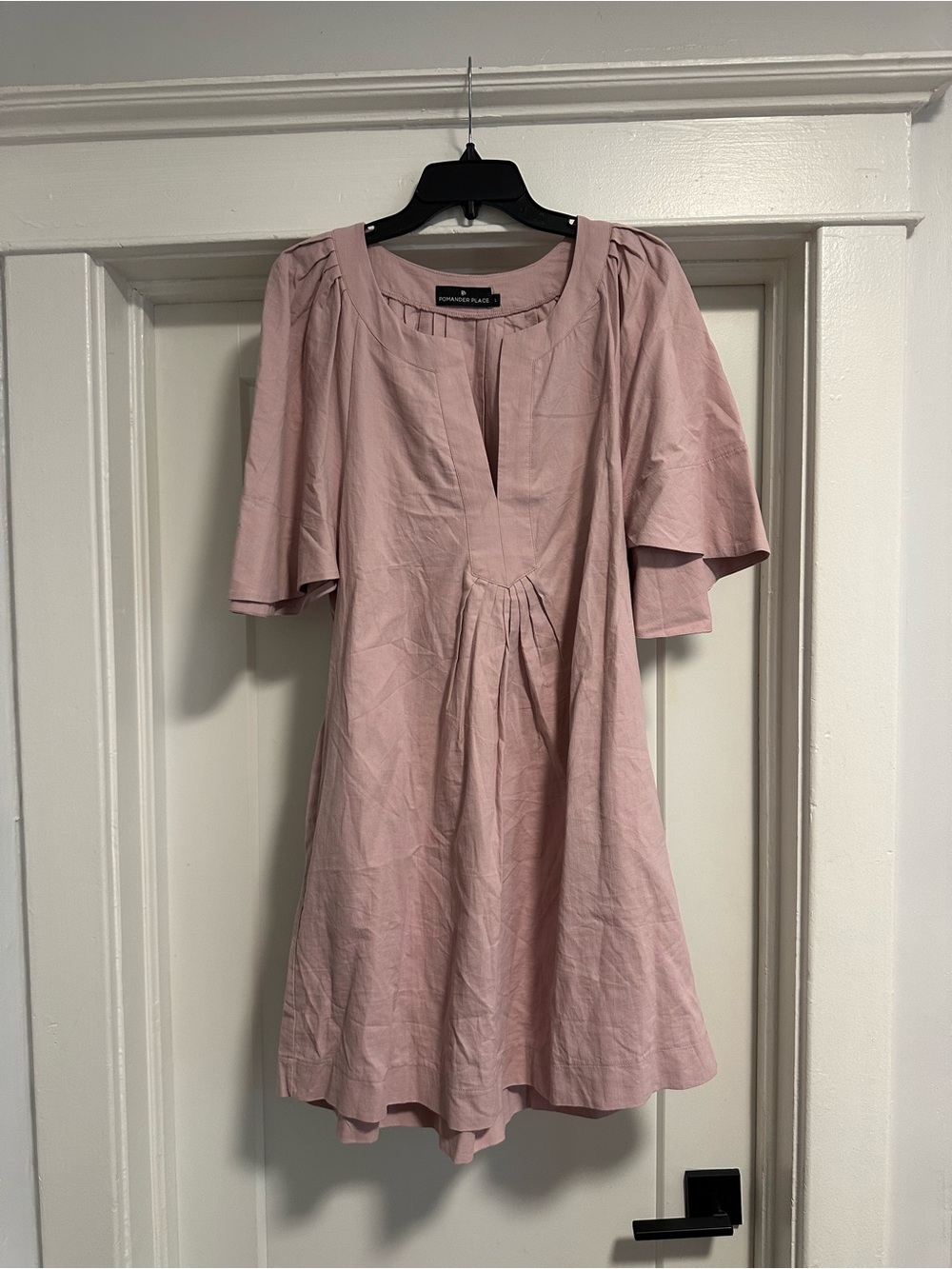 Pomander Place Blush Pink Short Sleeve Tunic Dress
